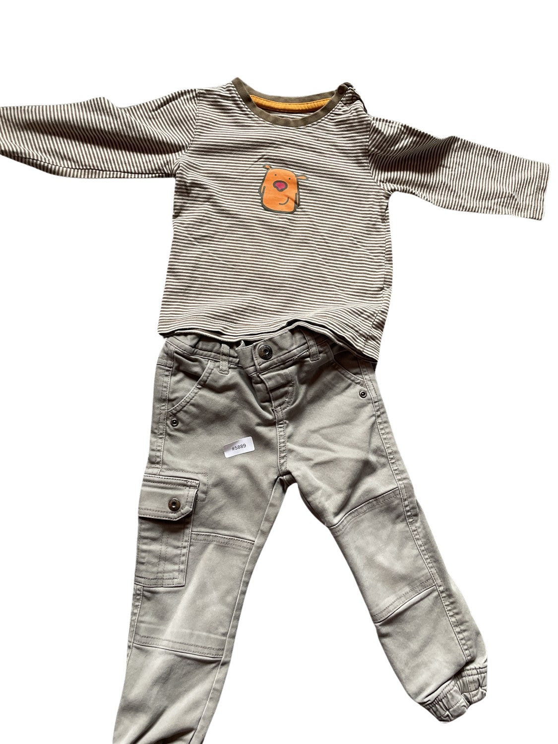 Gestreiftes Langarmshirt mit Motiv - Gr. 92
