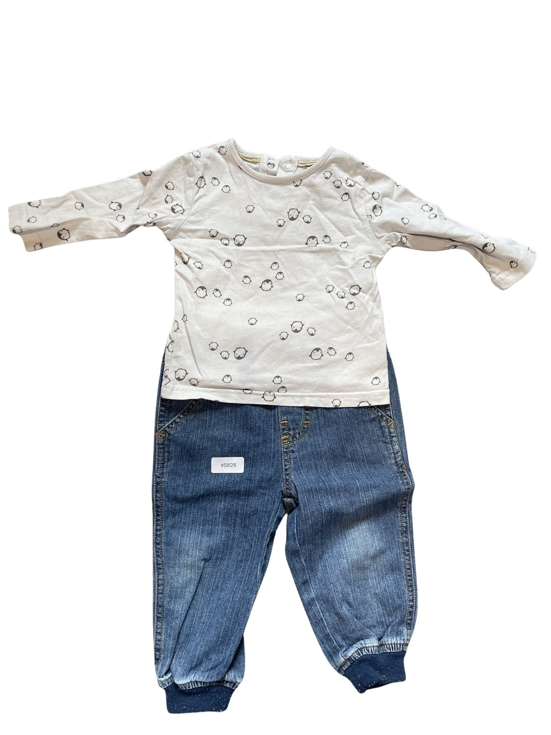 Langarmshirt mit Jeans - Gr. 74