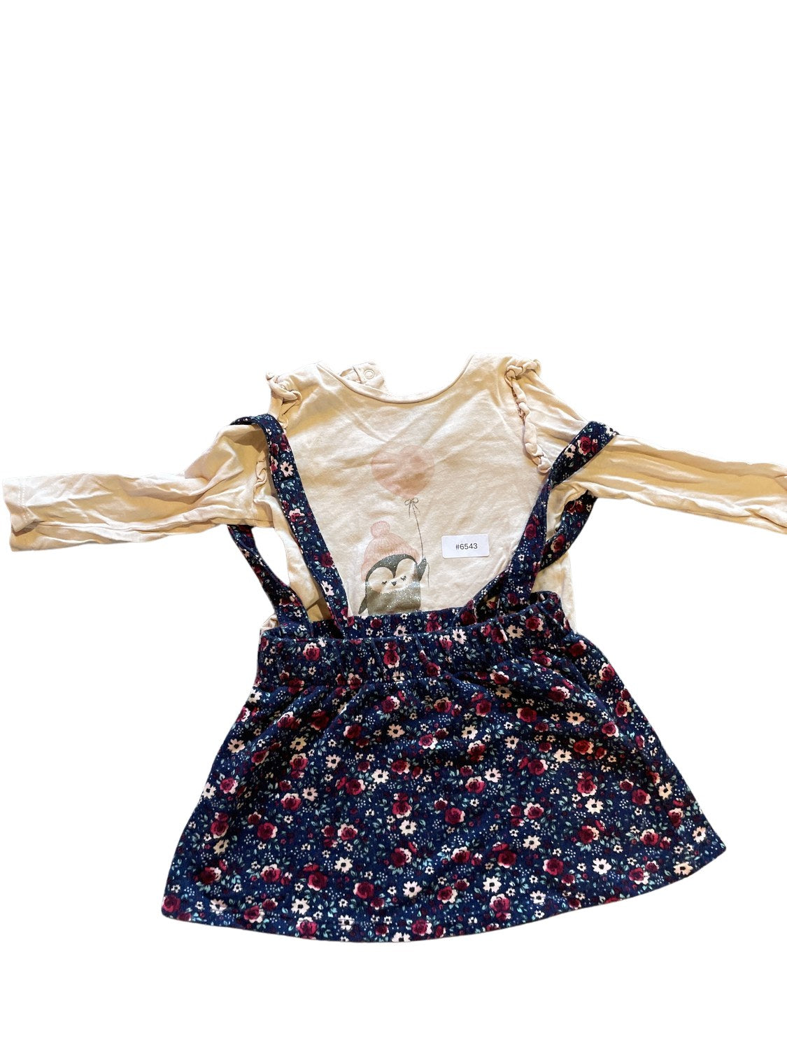 Langarmshirt mit Rock - Gr. 74