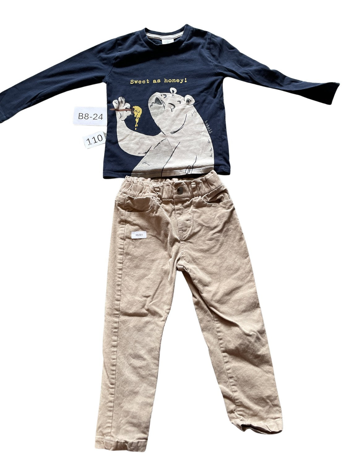 Langarmshirt mit Bärenmotiv - Gr. 110