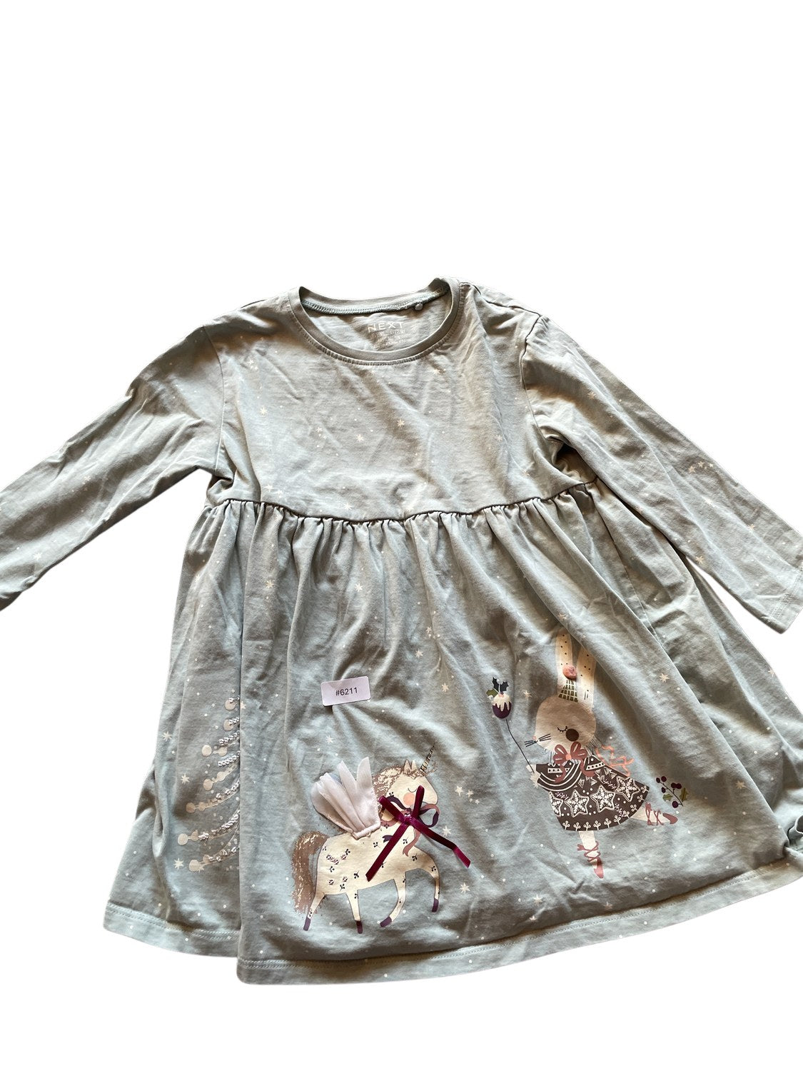 Langarmkleid mit Einhornmotiv - Gr. 104