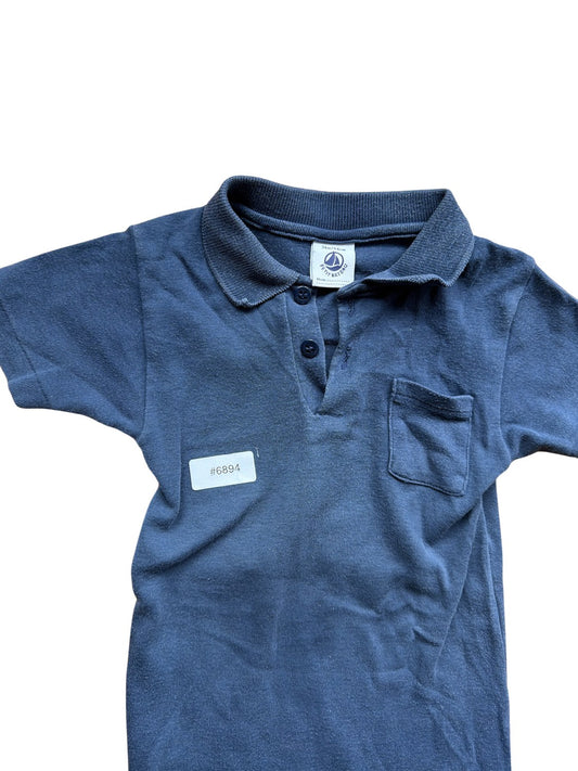 Blue Polo Shirt Bodysuit - Size 92