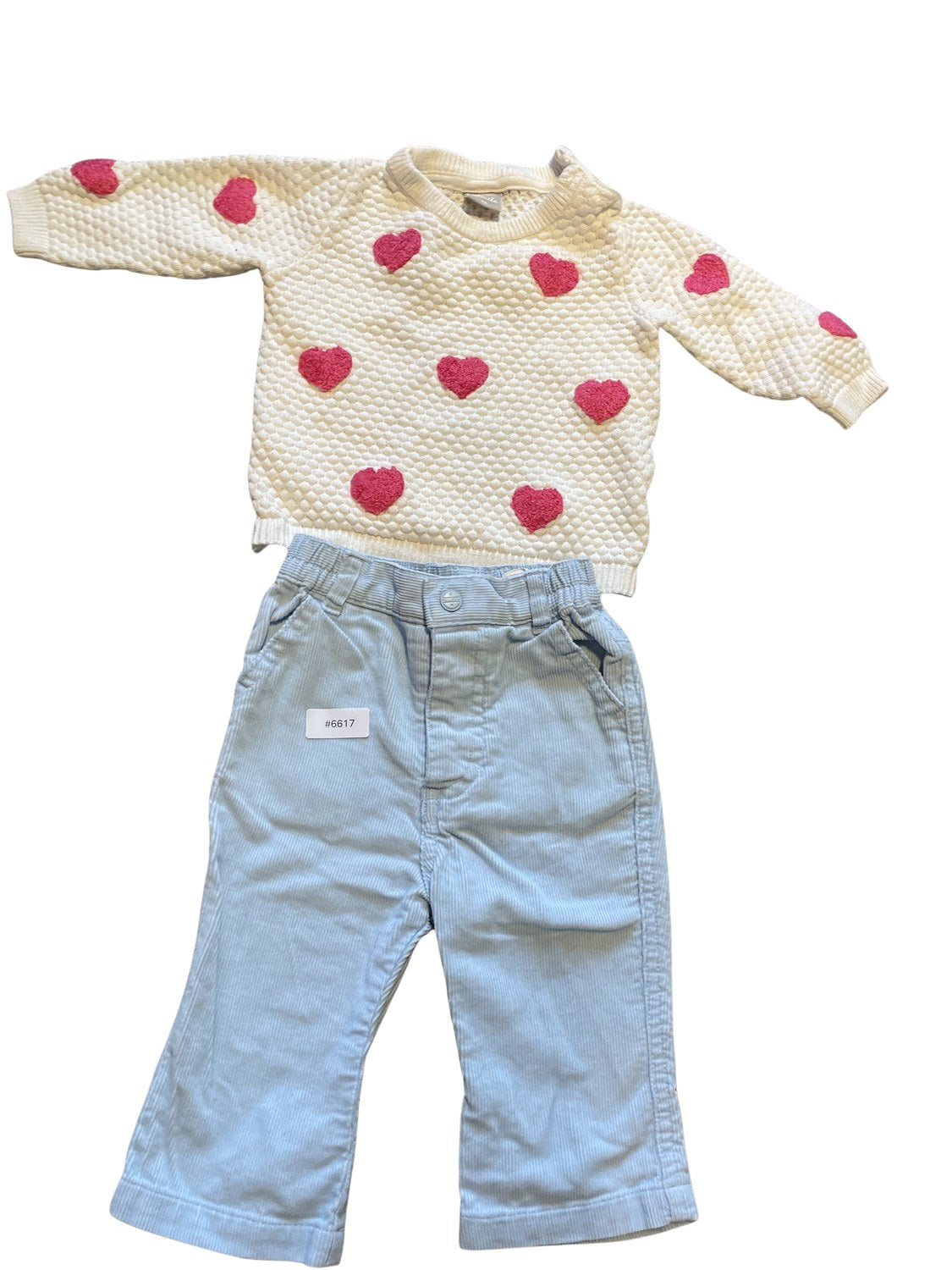 Pullover mit Herzmuster - Gr. 68