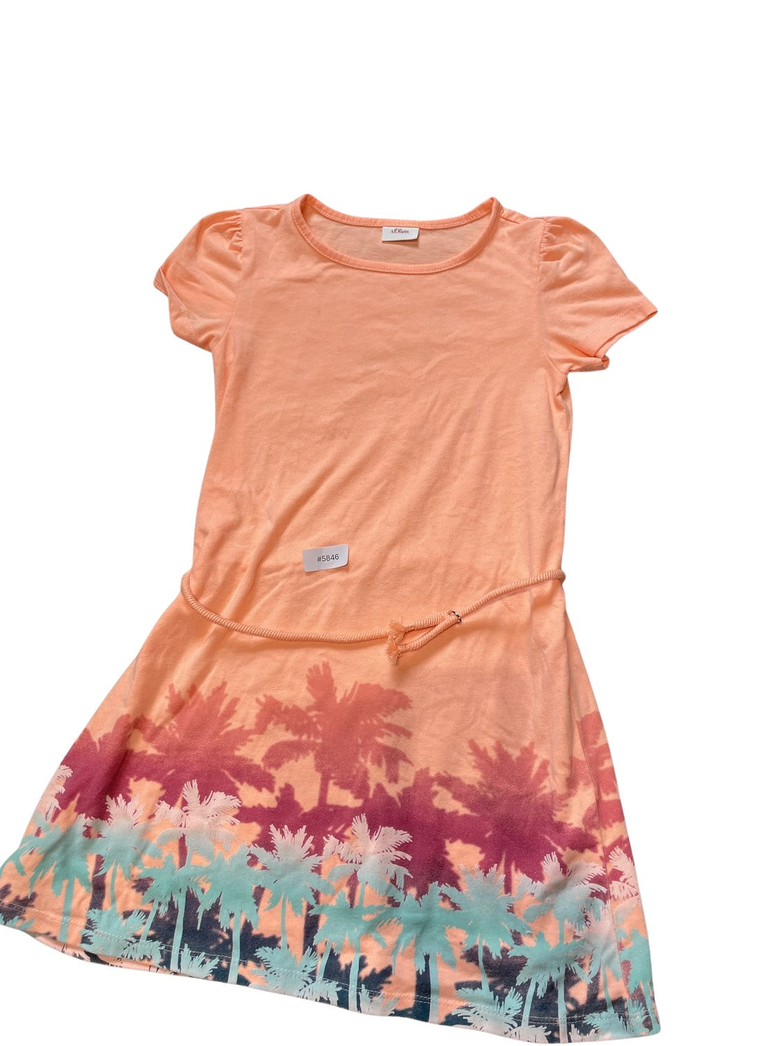 Sommerkleid mit Palmenmuster - Gr. 128