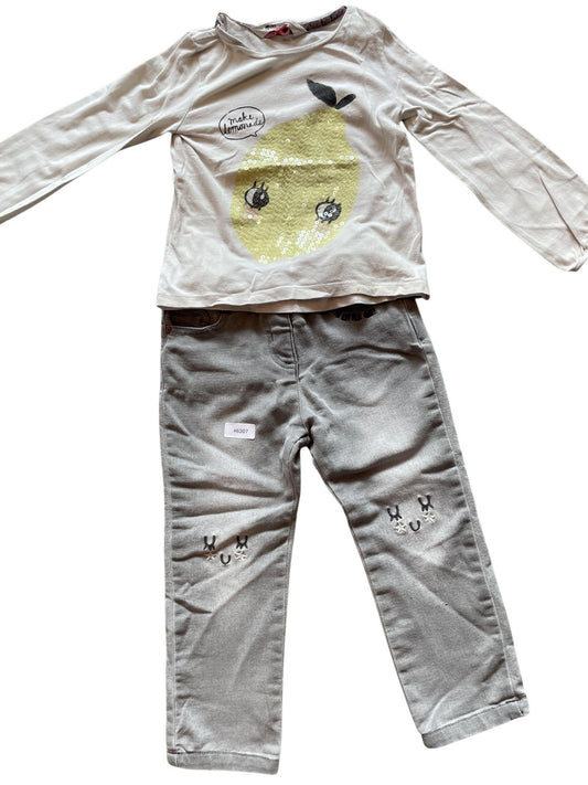 Süsses Shirt mit Hose - Gr. 98