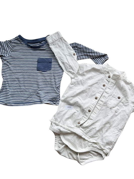 Lot de 2 t-shirts manches longues - Taille 86