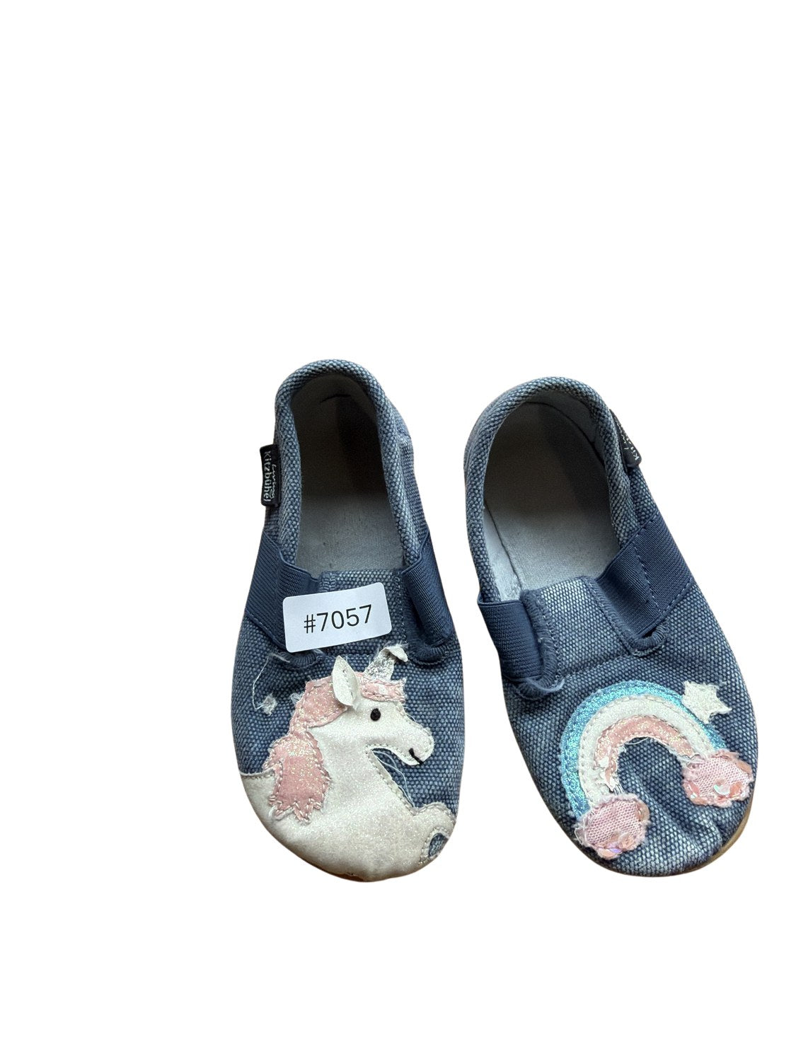 Süsse Hausschuhe mit Einhorn und Regenbogen - Gr. 26