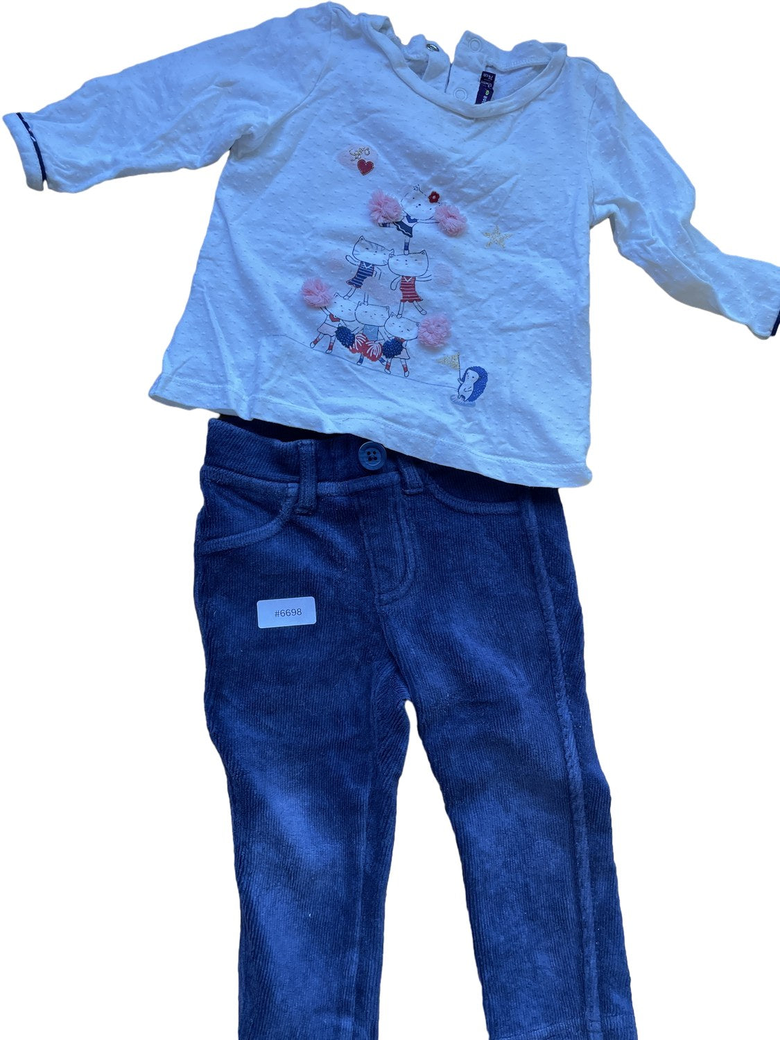 Langarm-Shirt mit Motiv und Hose - Gr. 74
