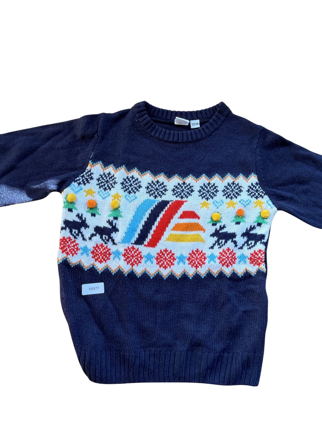Pullover mit Rentiermuster - Gr. 122