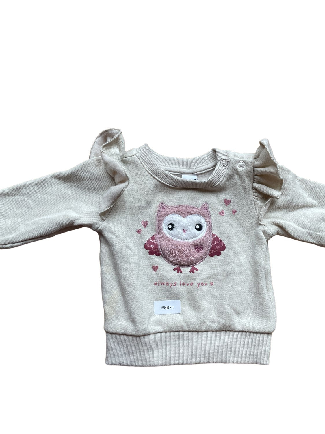 Süsser Pullover mit Eule - Gr. 56