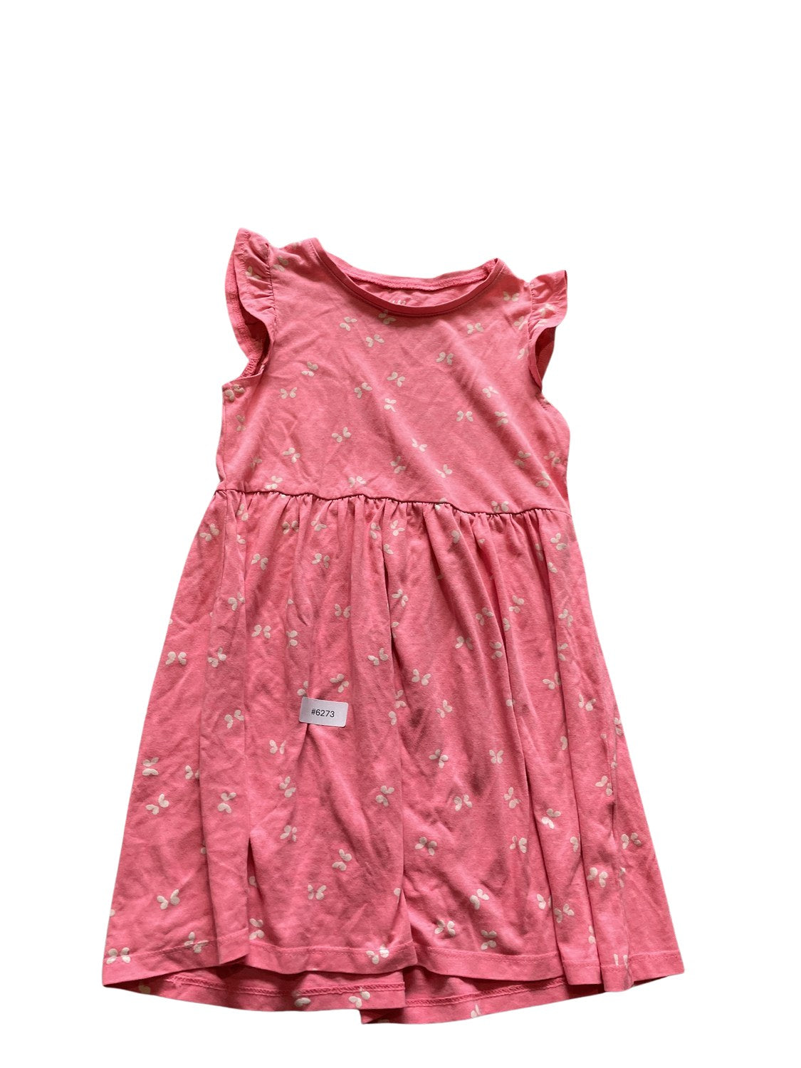 Rosa Kleid mit Schmetterlingen - Gr. 110