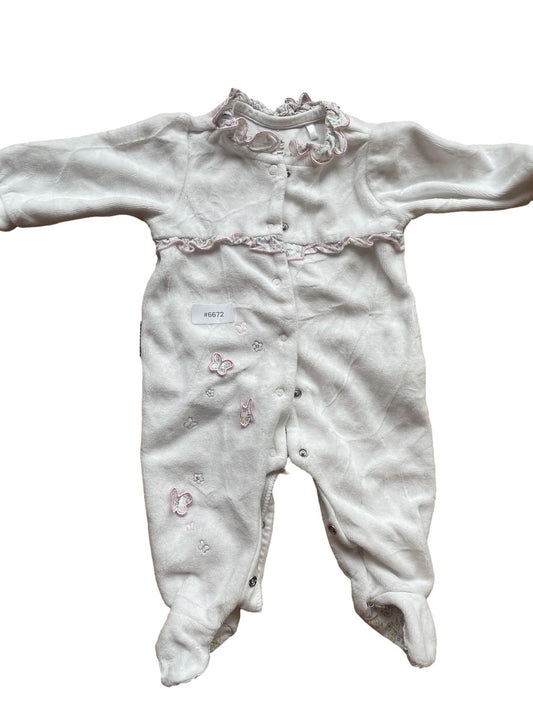 White romper with butterflies - Size 56