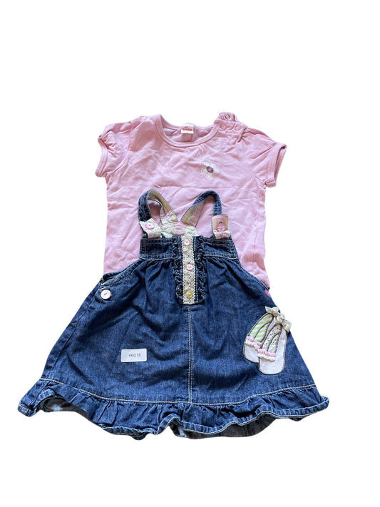 Kleid mit T-Shirt - Gr. 68