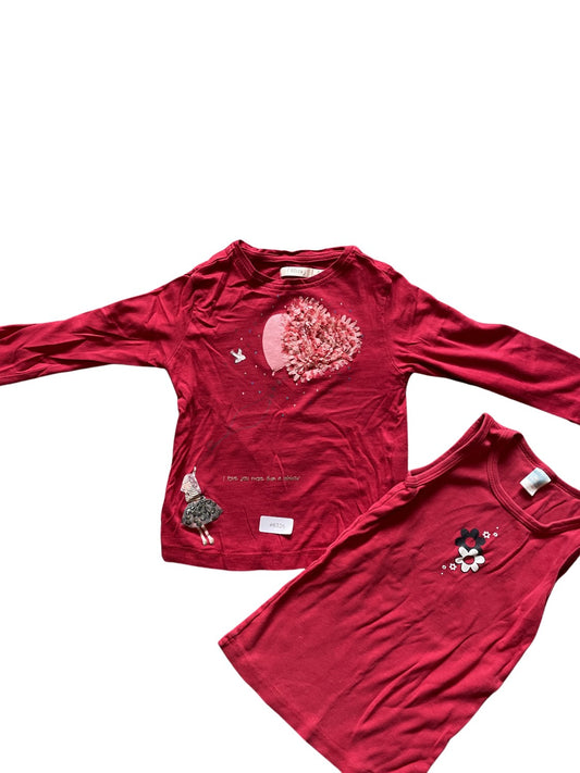 2er Bundle Langarmshirt und Tanktop - Gr. 98