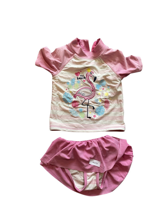 Süsses Badeanzugset mit Flamingo-Motiv - Gr. 92