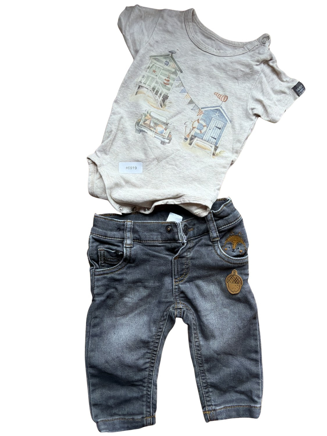 Bodysuit and jeans set - Size 68