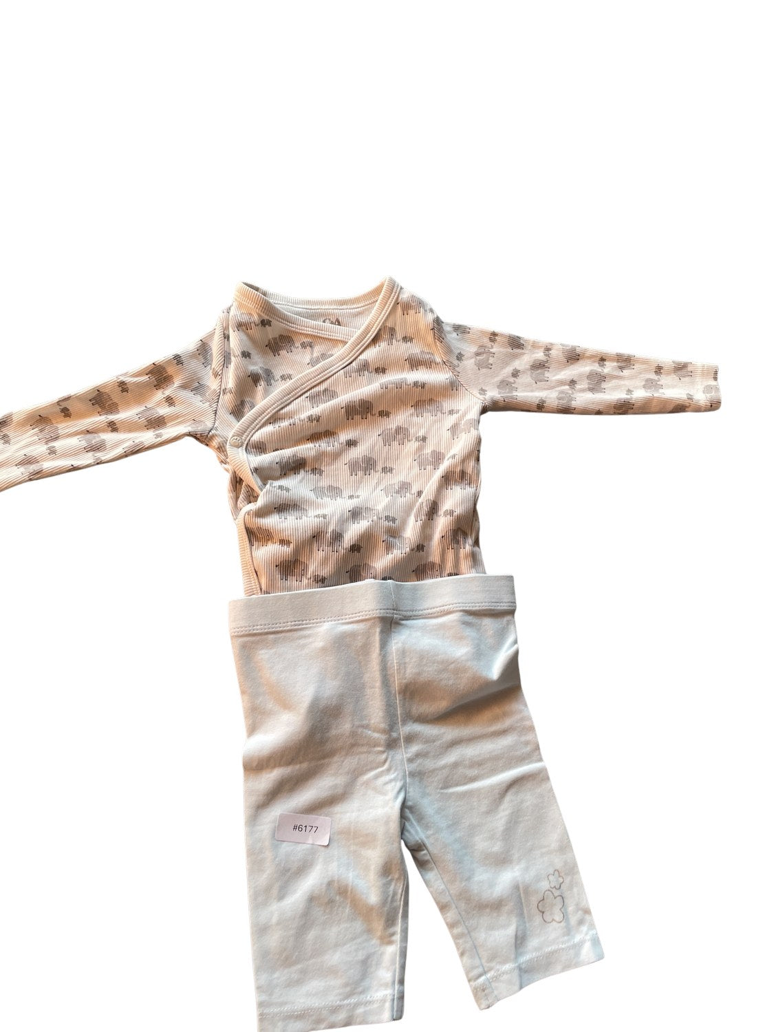 Set aus Wickelbody und Leggings - Gr. 80