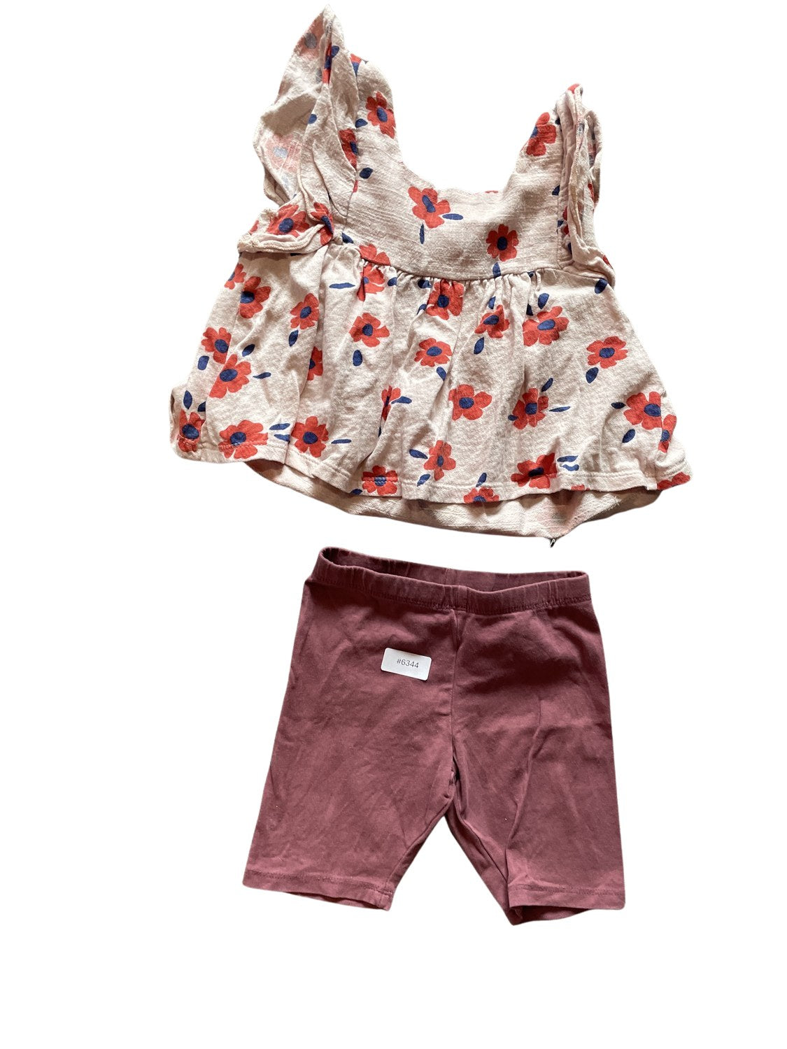 Set mit Blumenshirt und Shorts - Gr. 104
