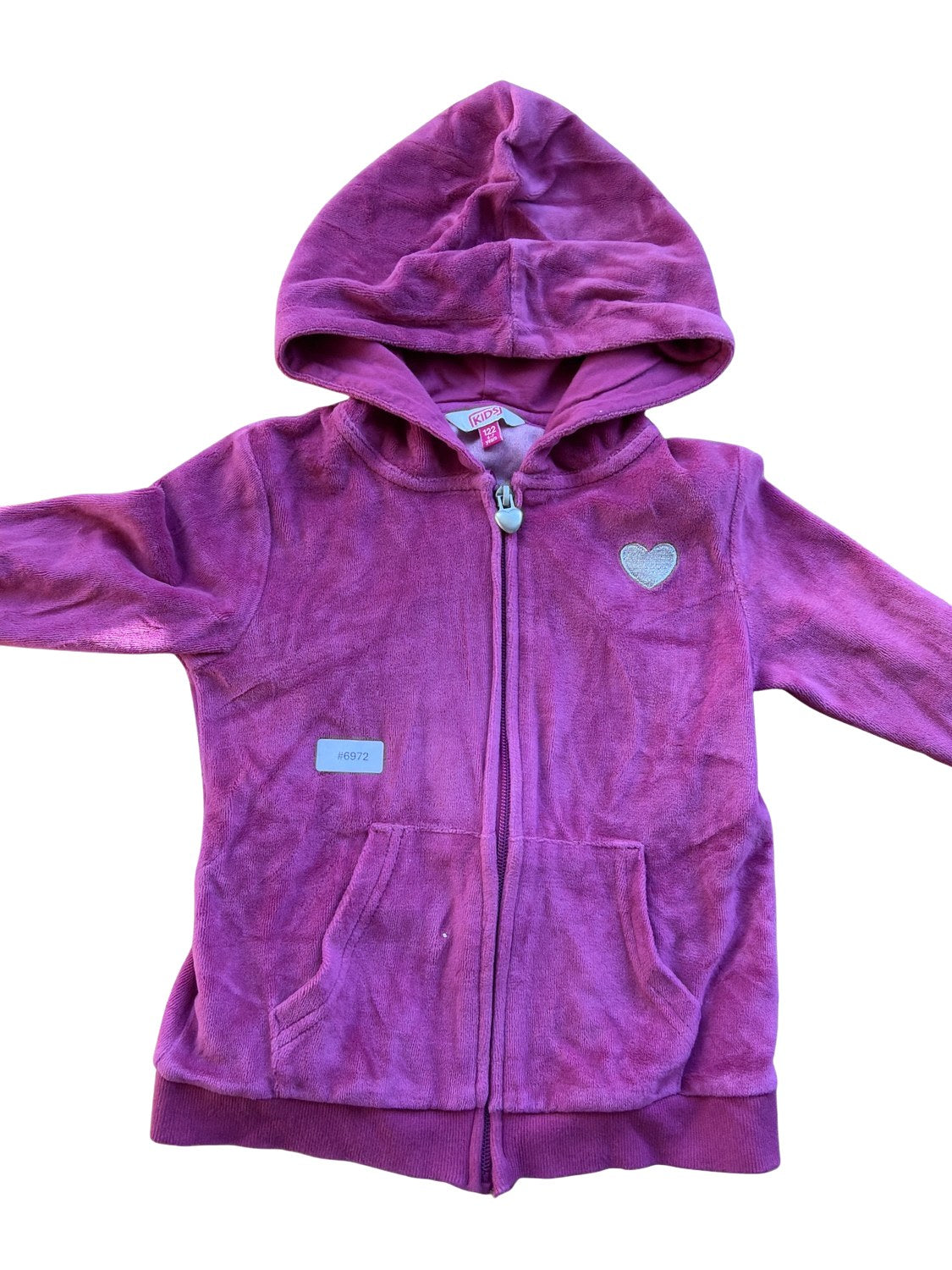 Fleecejacke mit Herzmotiv - Gr. 122