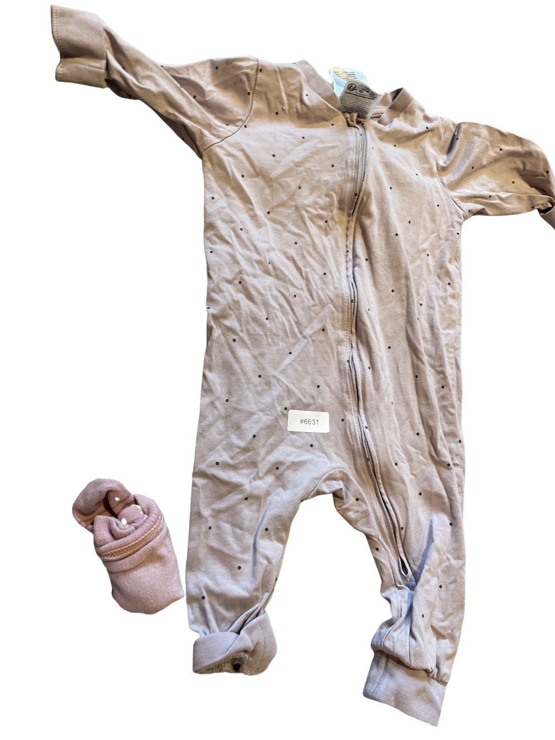 Strampler mit Pünktchen & 2 Pax Socken - Gr. 68