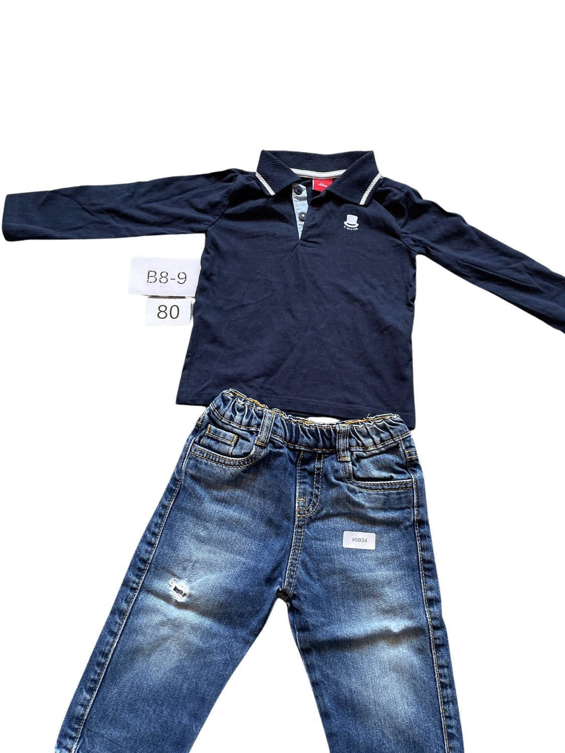Poloshirt und Jeans - Gr. 80