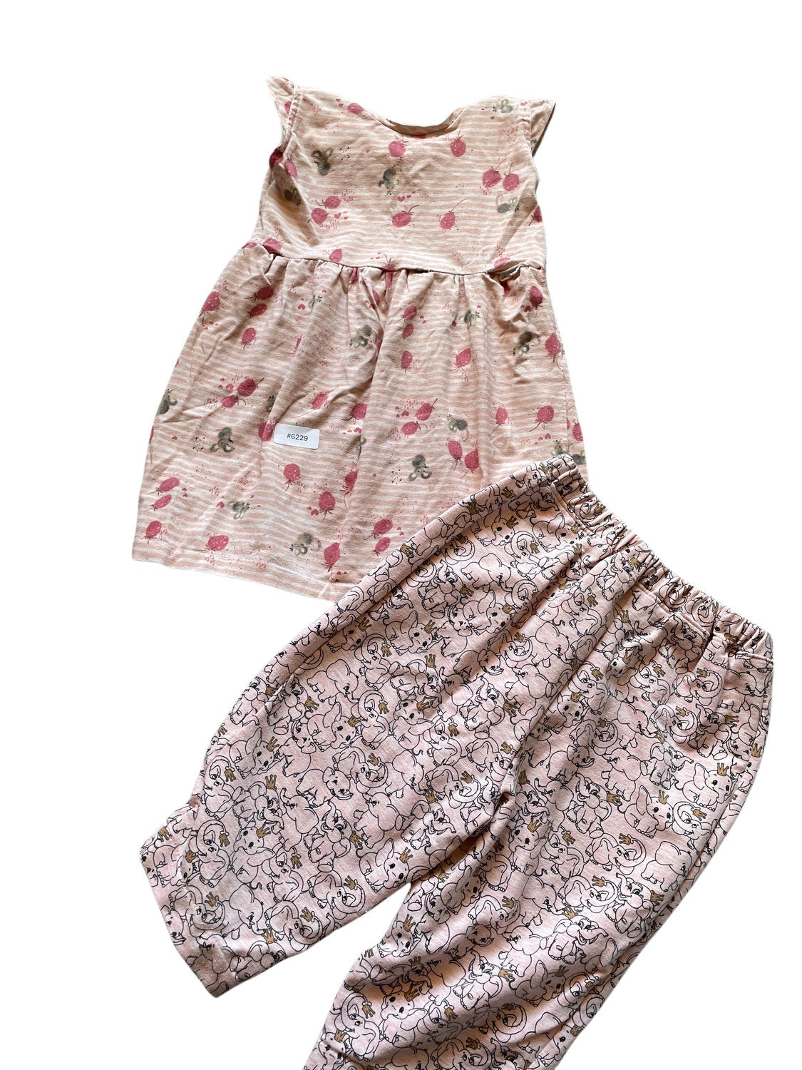 Set Kleid und Hose mit Mustern - Gr. 92