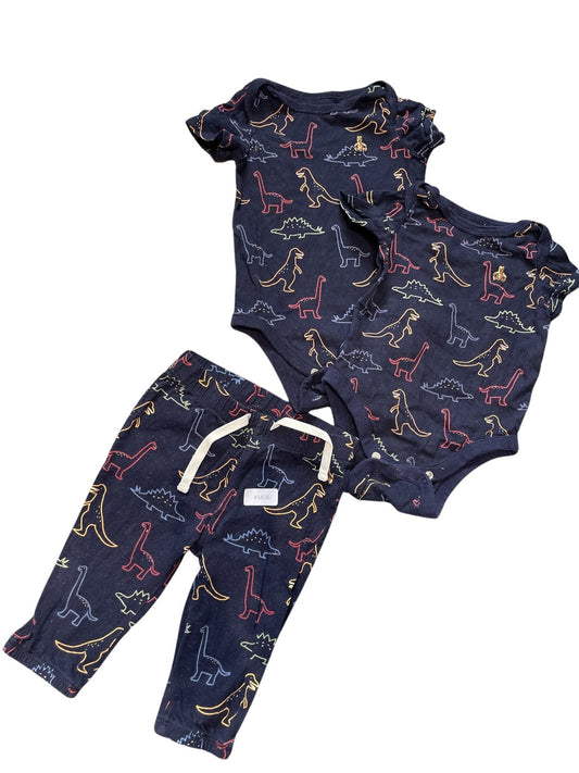 3er Bundle Body mit Dinosauriern - Gr. 74