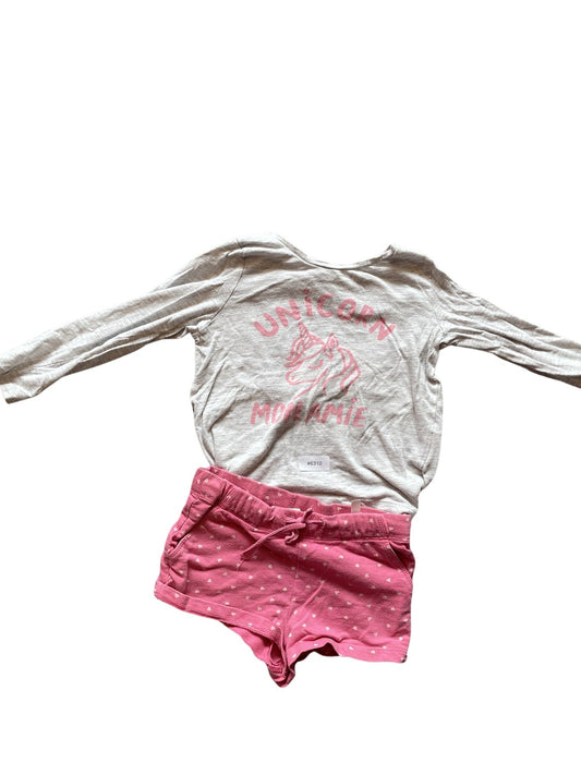 Langarmshirt mit Shorts - Gr. 98
