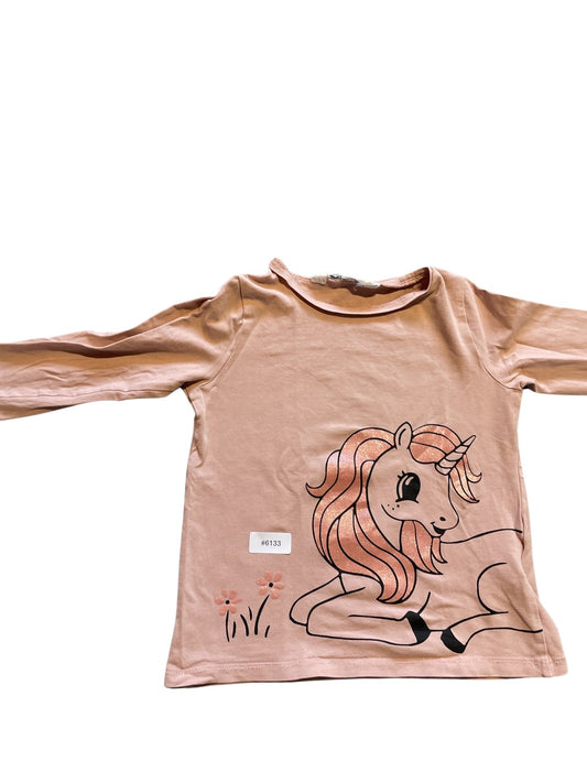 Langarmshirt mit Einhorn-Motiv - Gr. 98
