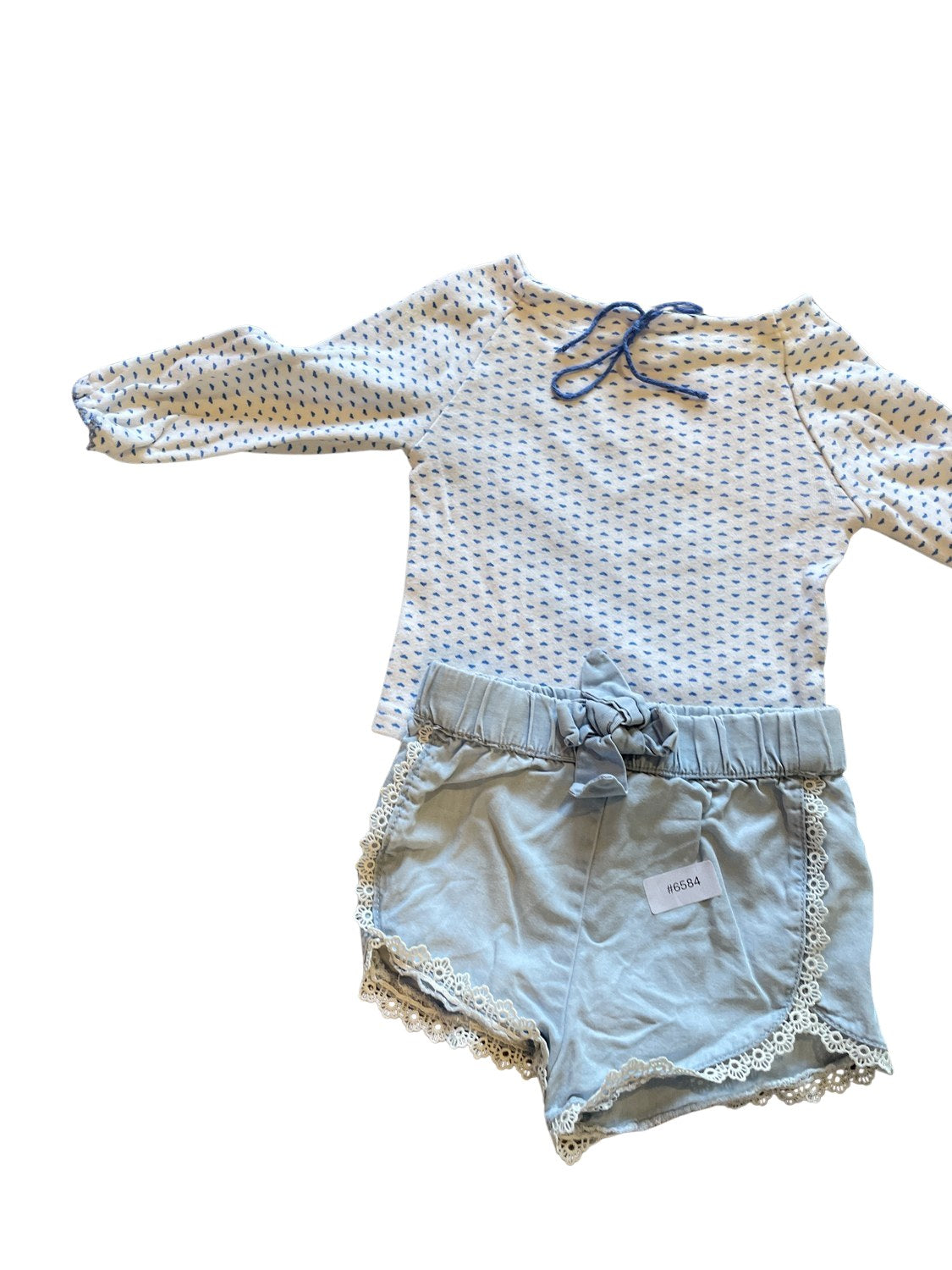 Langärmliges Shirt und Shorts Set - Gr. 68