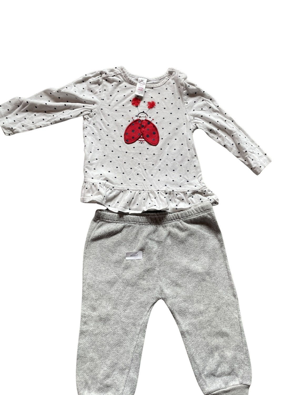 Langarmshirt mit Marienkäfer - Gr. 92