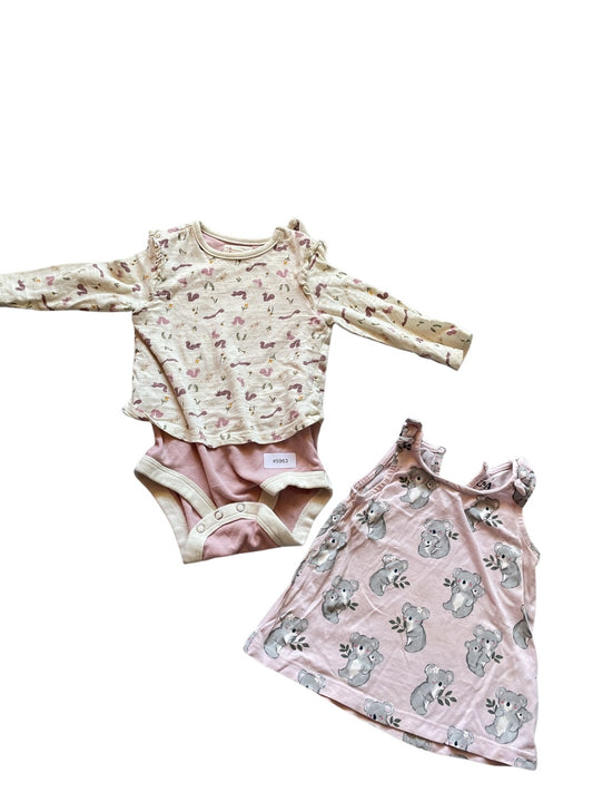 2er Bundle Body und Kleid - Gr. 74