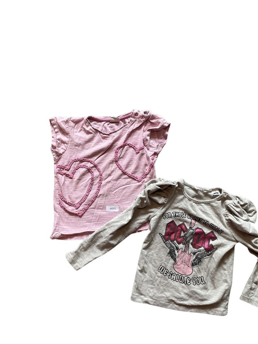 2er Set Langarm- und Kurzarmshirt - Gr. 98