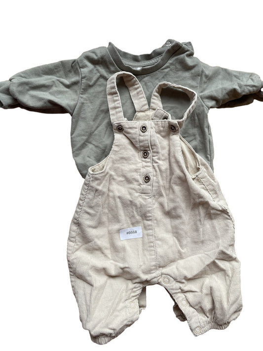 Set Strampler mit Langarmshirt - Gr. 56