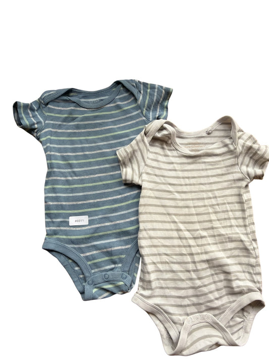 2-Pack Striped Bodysuit - Size 80