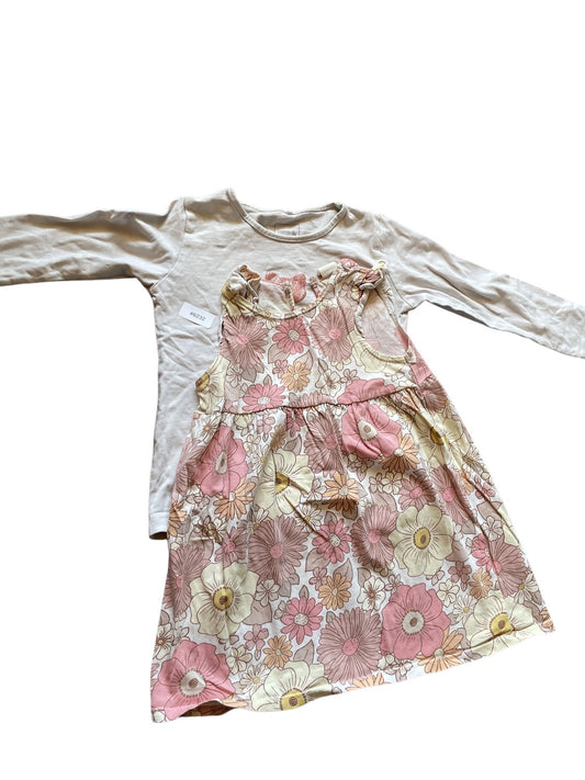 Set Kleid mit Blumenmuster - Gr. 92