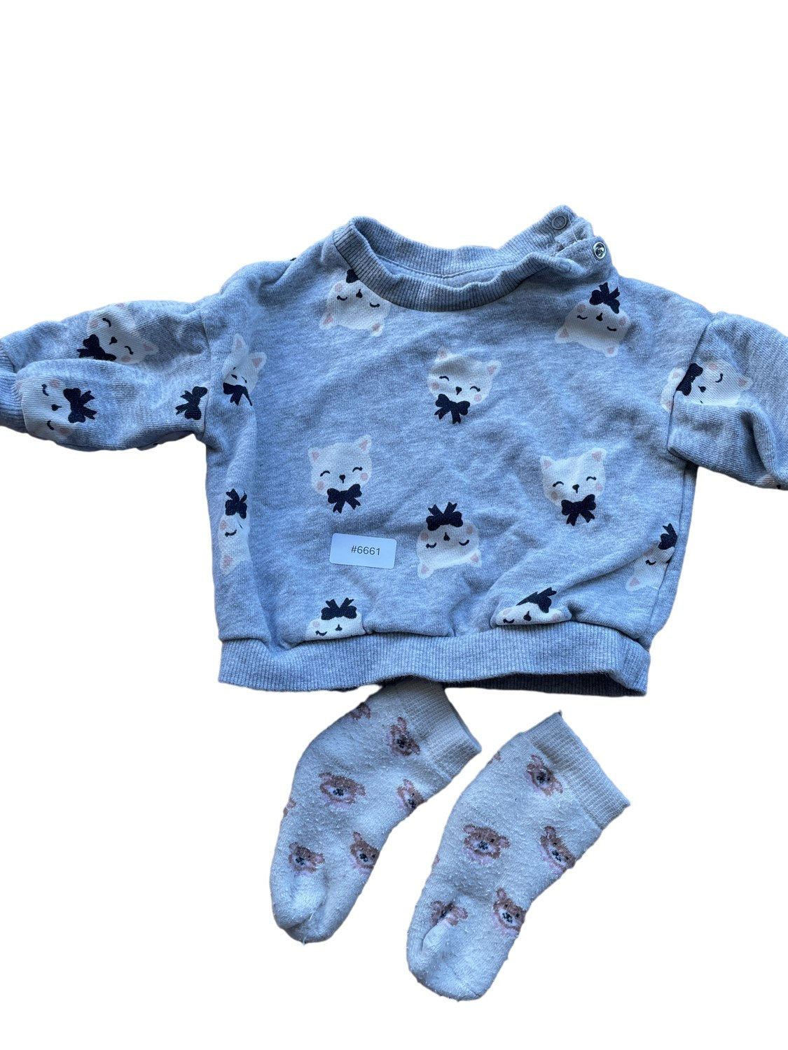 Sweatshirt und Socken mit Tiermuster - Gr. 62