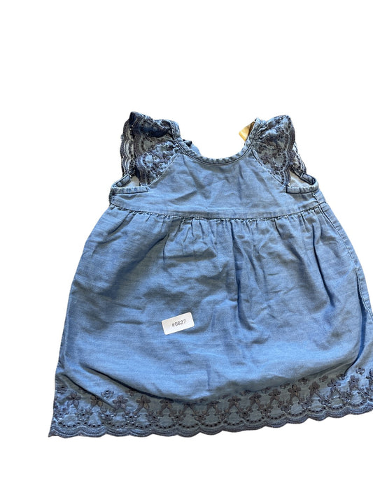 Blaues Kleid mit Spitze - Gr. 68