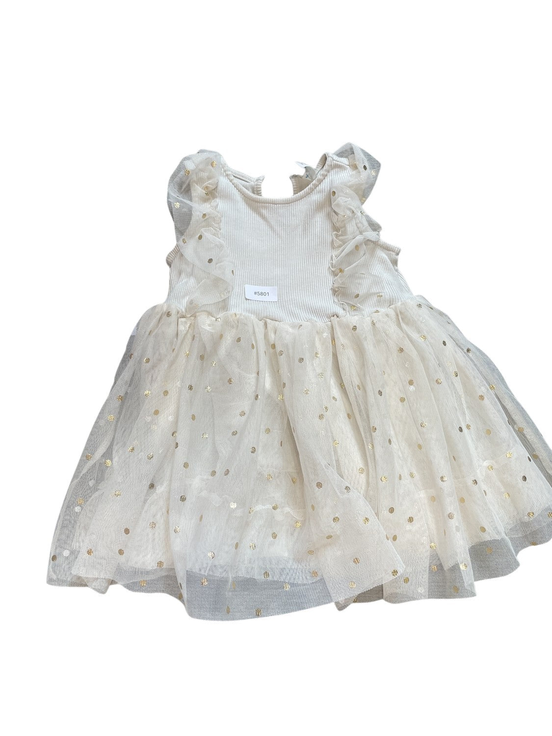 Kleid mit goldenen Punkten - Gr. 86