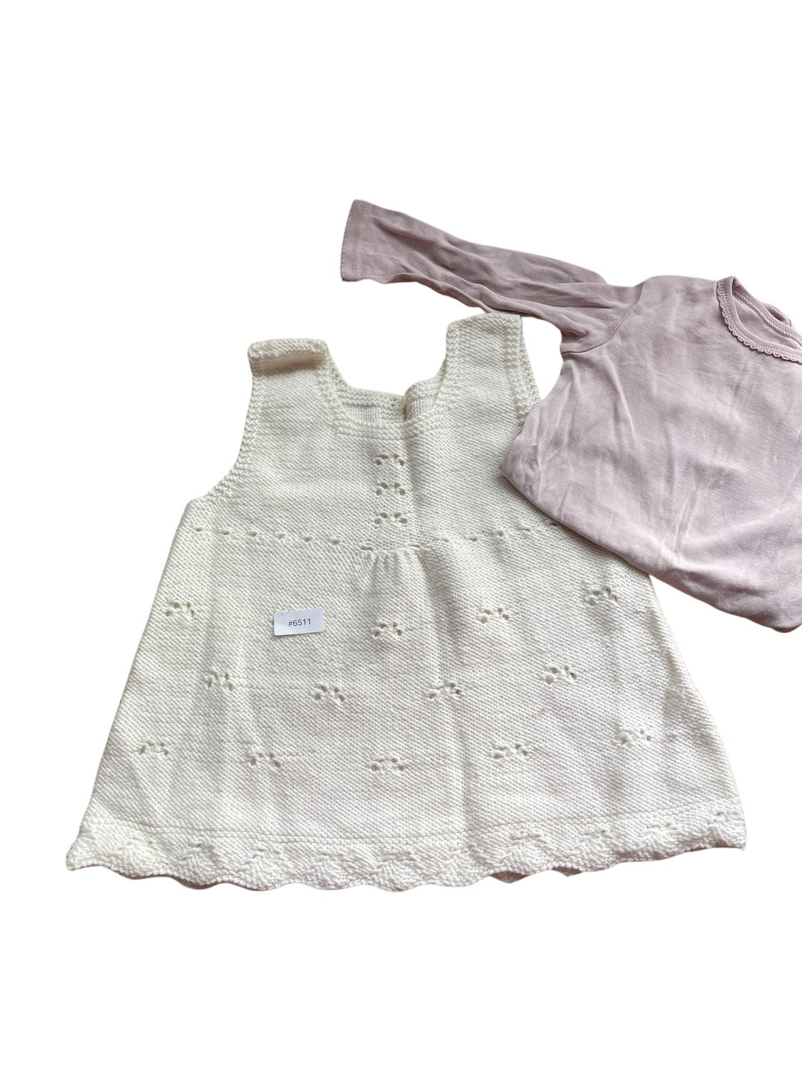 Kleid mit Langarmshirt - Gr. 80