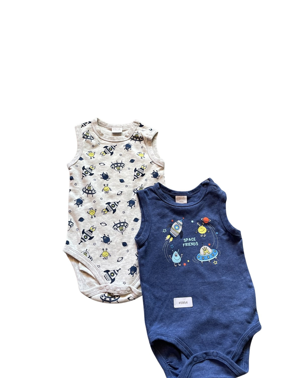 2er Bundle Body mit Weltraum-Motiv - Gr. 74