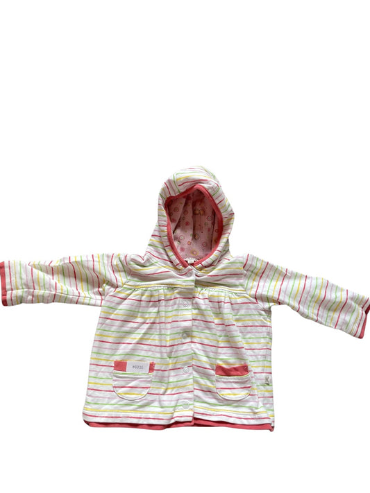 Gestreifte Kapuzenjacke - Gr. 68