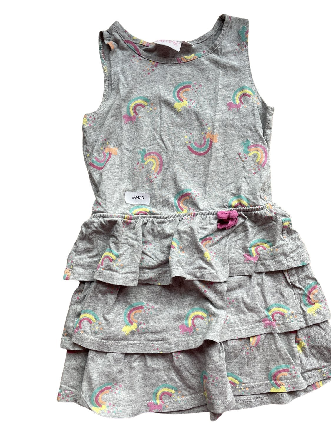 Ärmelloses Kleid mit Regenbogen - Gr. 110
