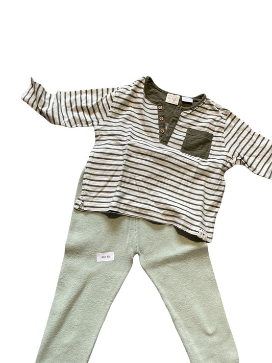 Langarmshirt mit Hose - Gr. 86