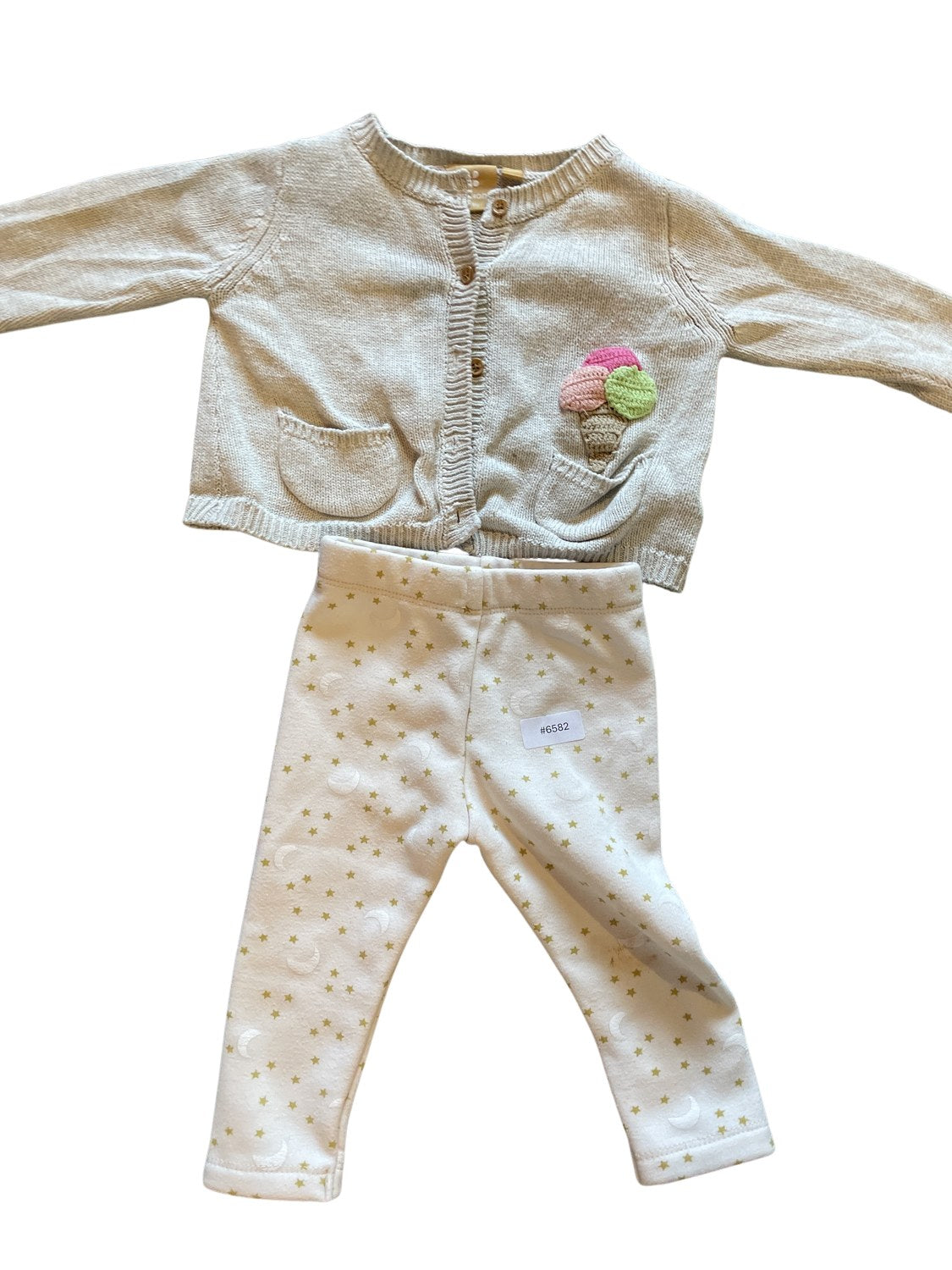 Set mit Strickjacke und Leggings - Gr. 68