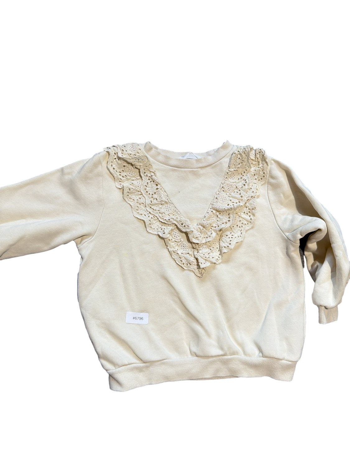 Süsses Sweatshirt mit Spitze - Gr. 110