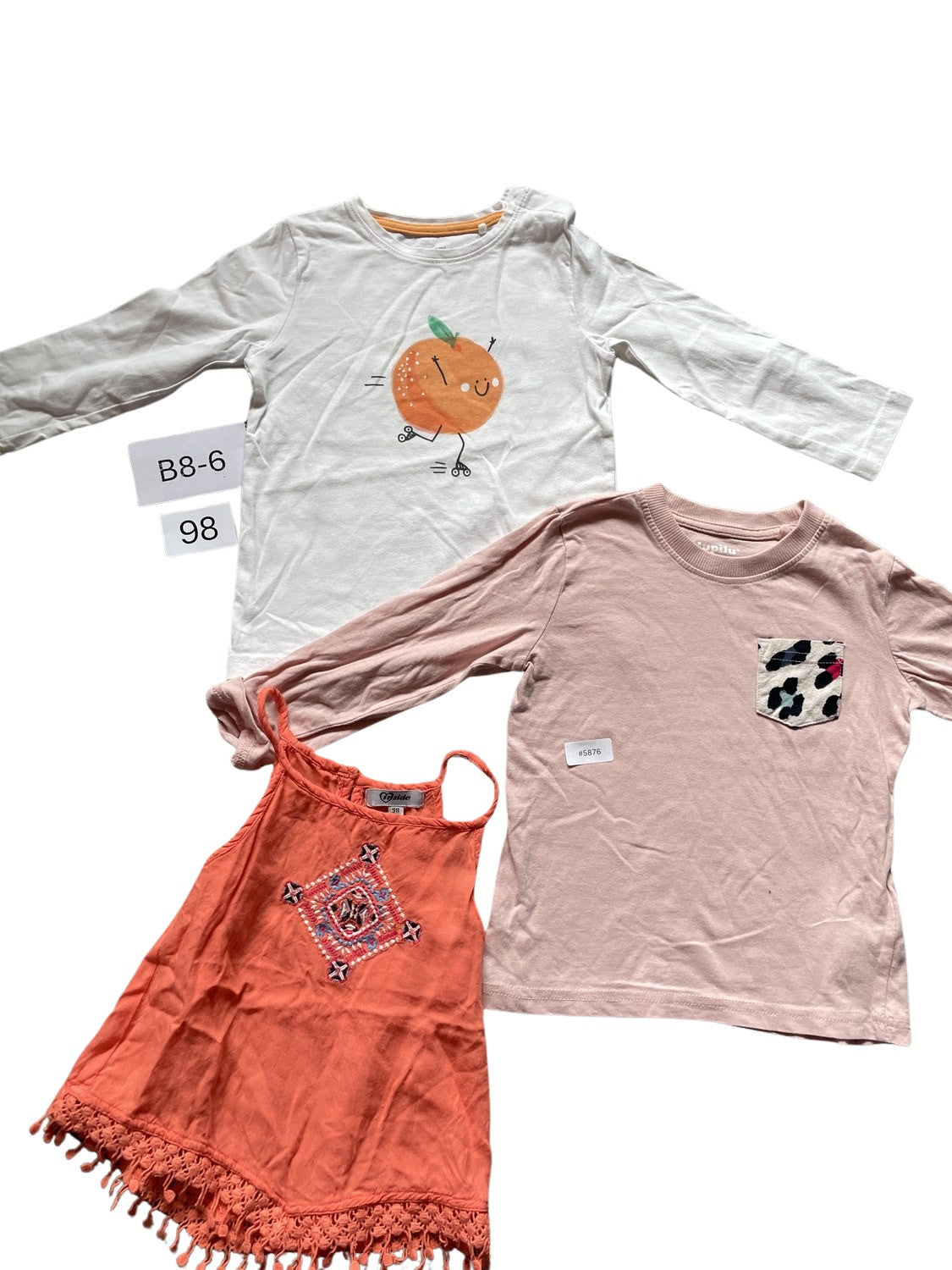 3er Bundle Langarmshirts und Tunika - Gr. 98