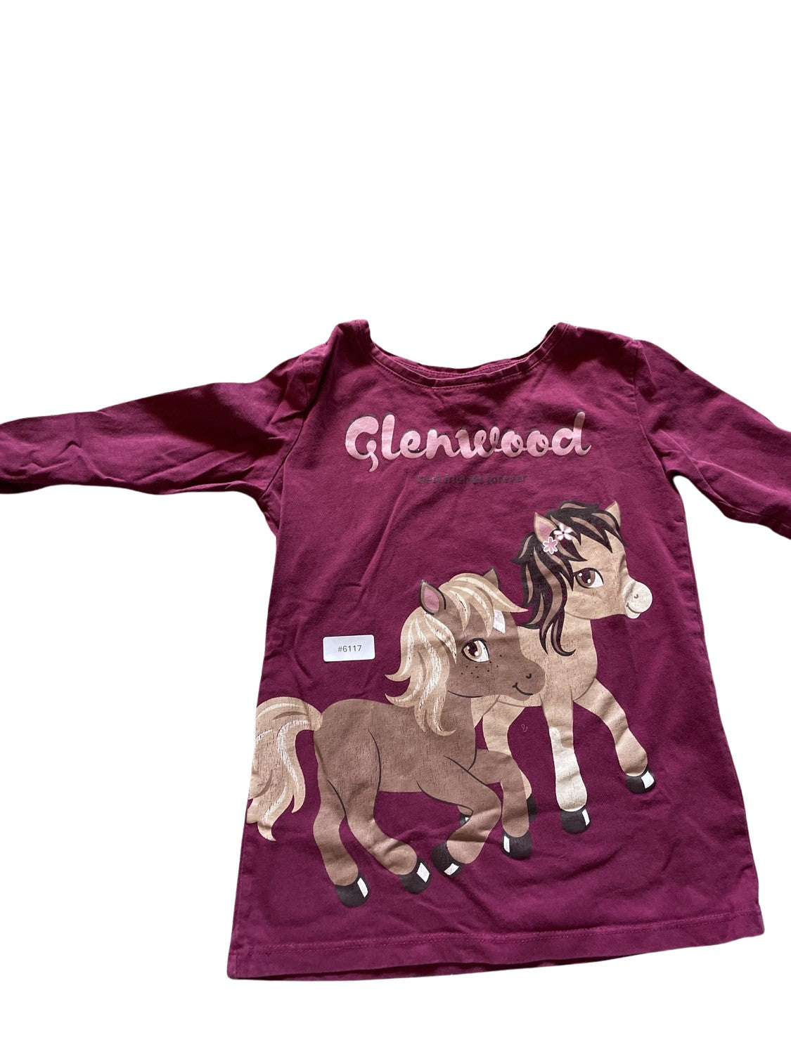 Langarmshirt mit Pferdemotiv - Gr. 128