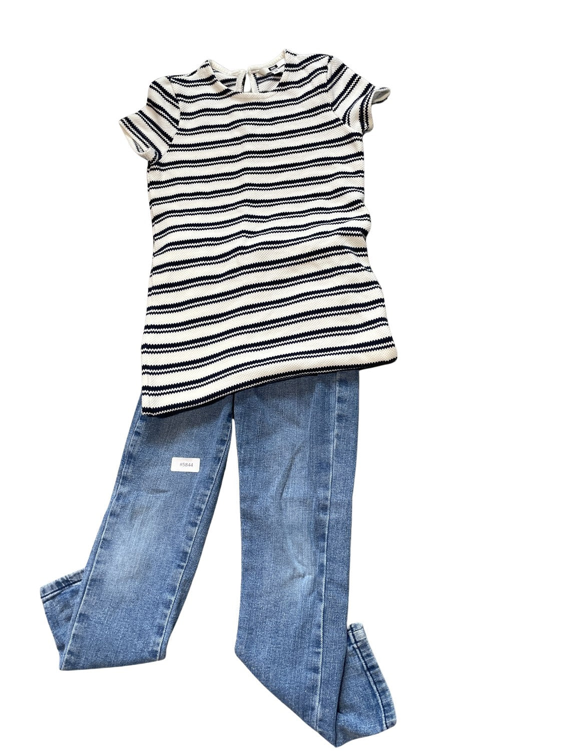 Gestreiftes Shirt und Jeans Set - Gr. 128