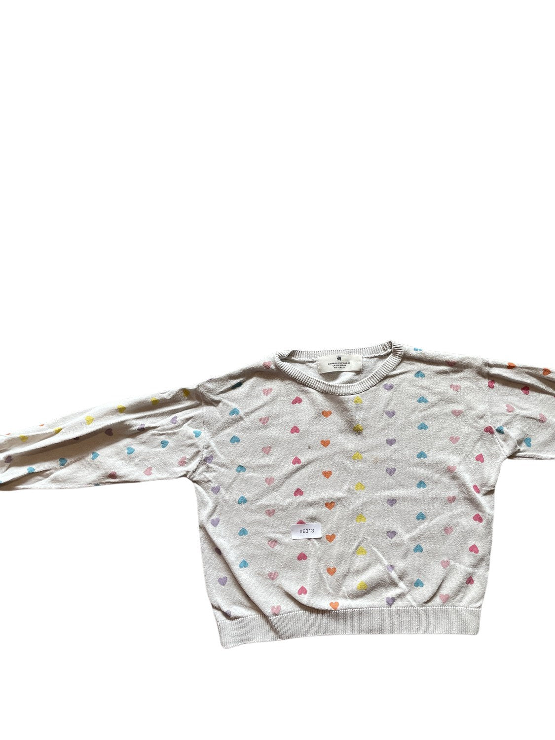 Pullover mit bunten Herzen - Gr. 98